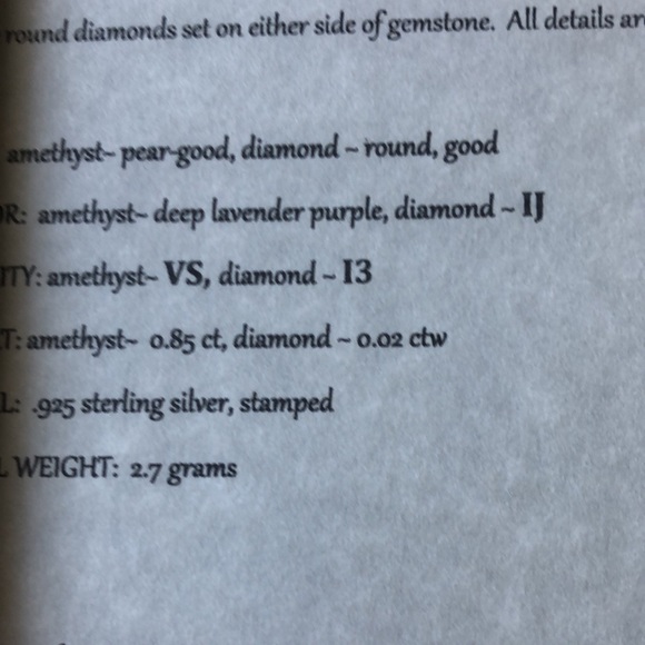 Sterling Silver Amethyst Ring - Picture 7 of 9